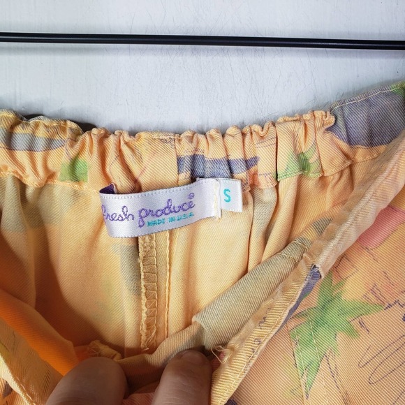 Fresh Produce Tencel 2pc Set Outfit Button Front Top Capris S Light Orange - Picture 10 of 14